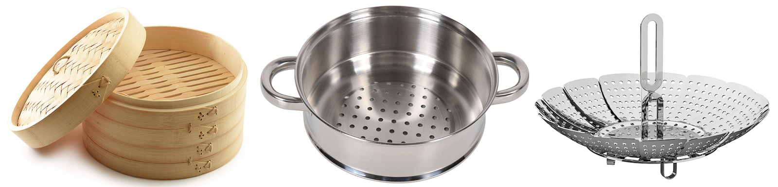 3 types of steamer.