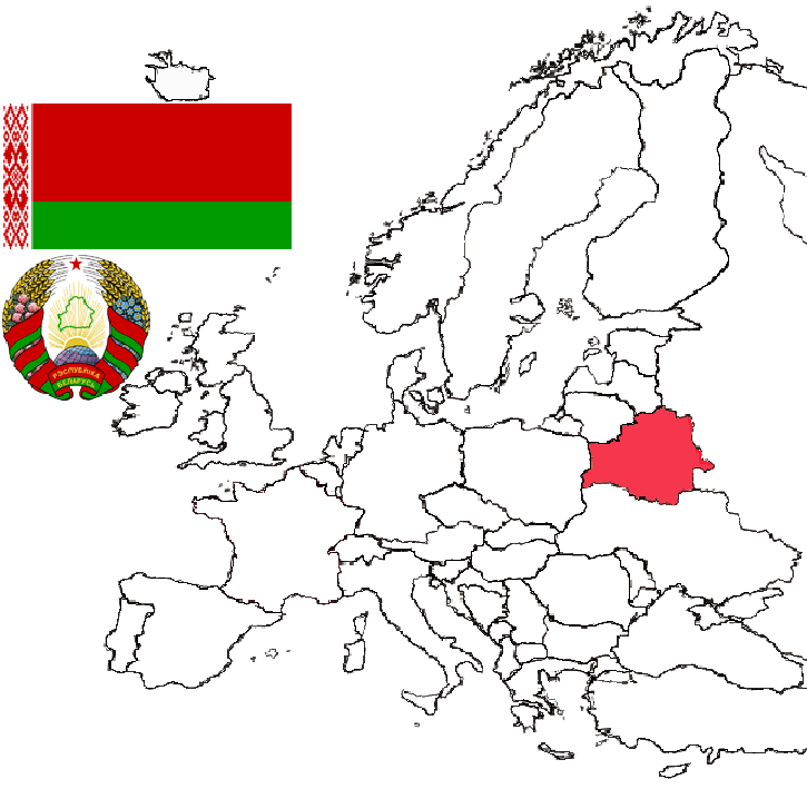 image of Belarus, in relation to Eastern Europe with with  Abkhazia picked out in red