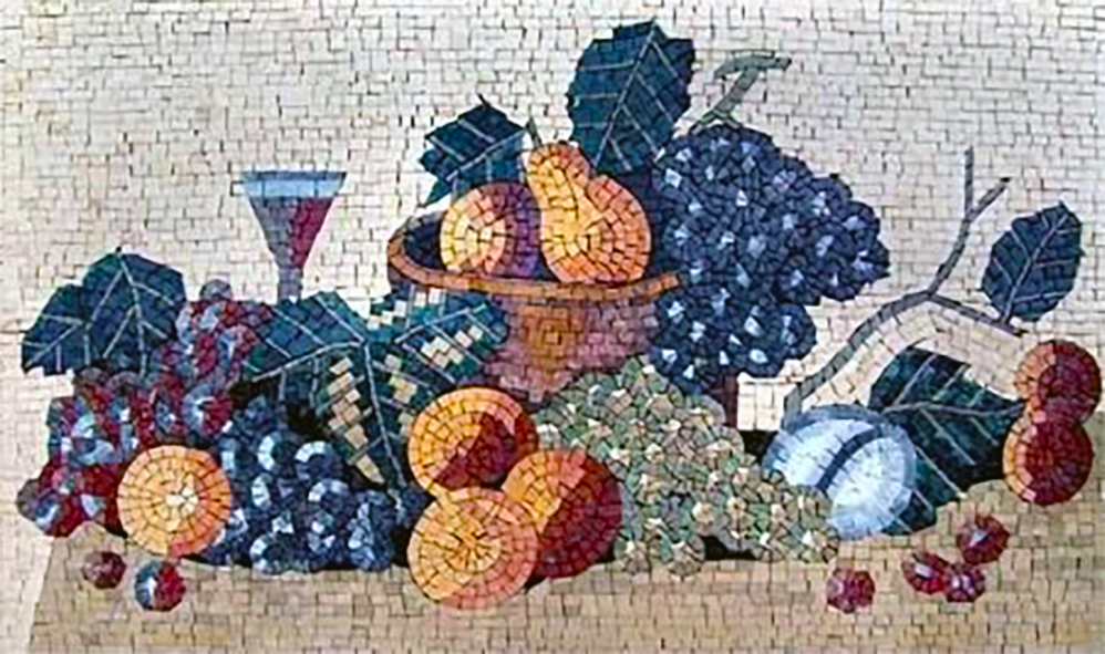 mosaics of garden fruit
