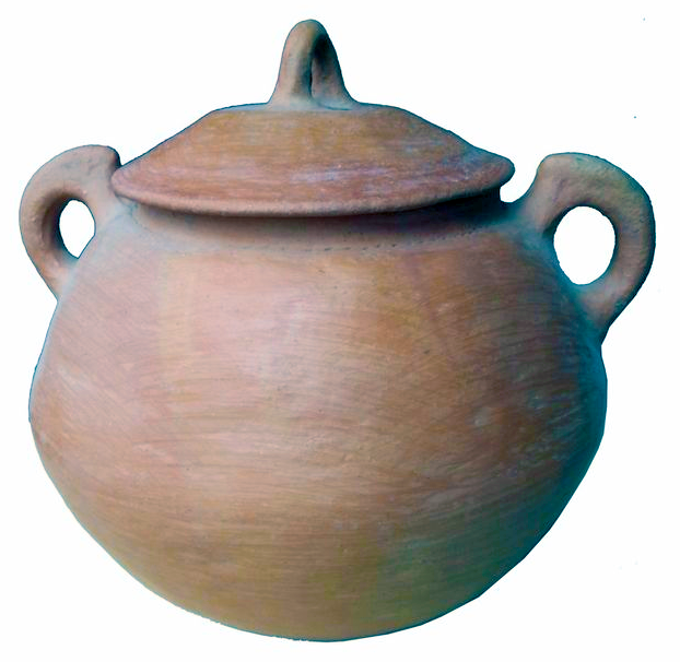 Roman olla earthenware cooking pot.