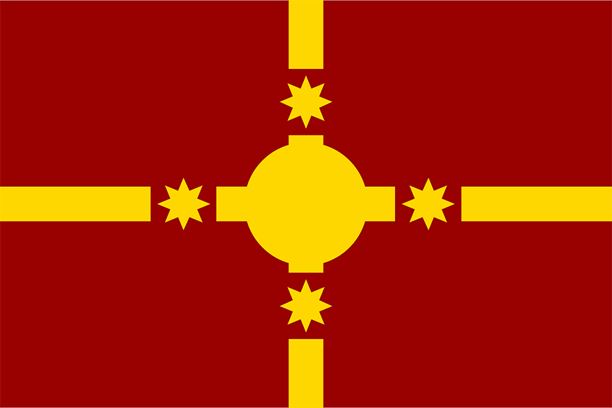 The unofficial flag of Rotuma.