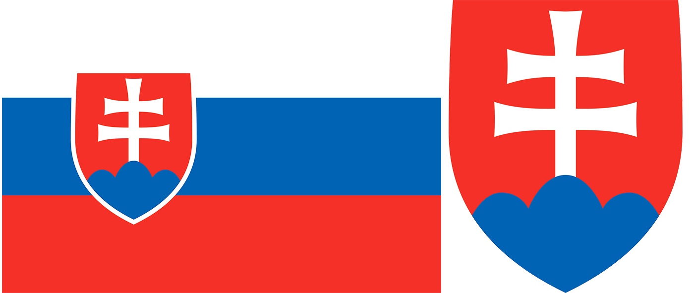 The flag and arms of Slovakia.