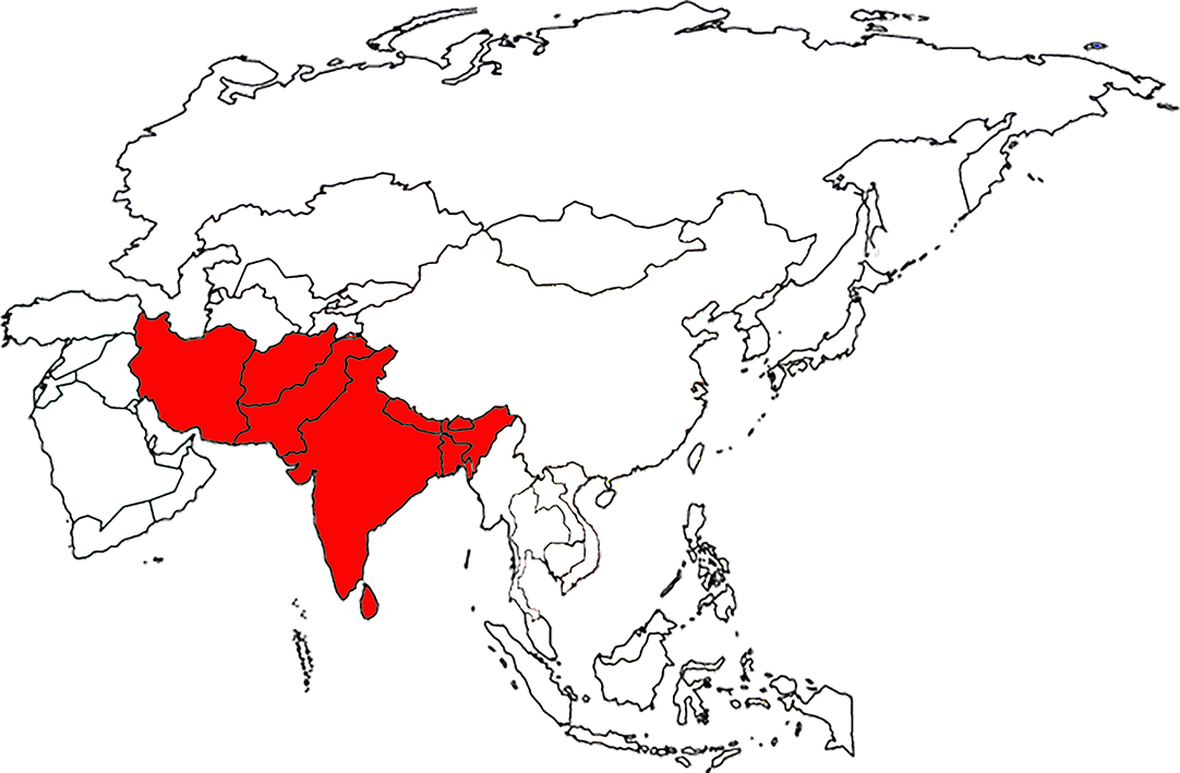 Map of Asia.