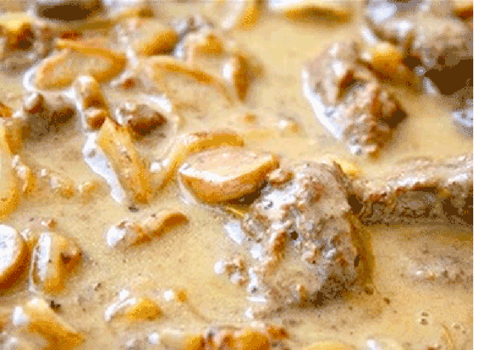 Blanquette of veal, veal in a white cream sauce