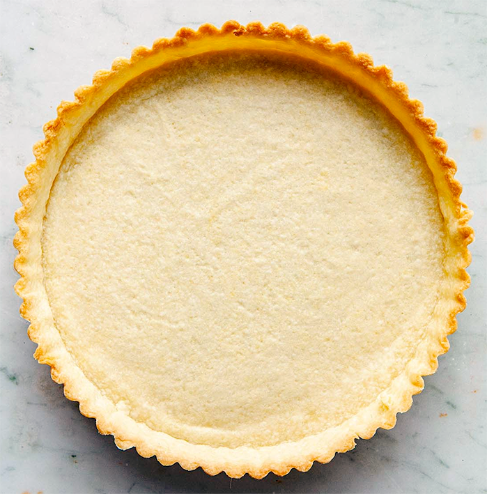 Blind baked Pâte Sucrée, sweetcrust pastry