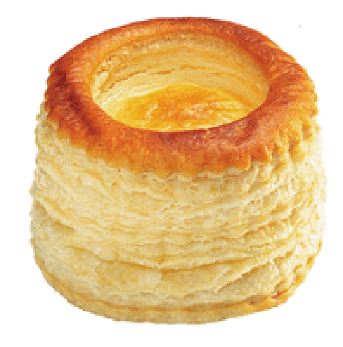 Single bouchee puffed after baking