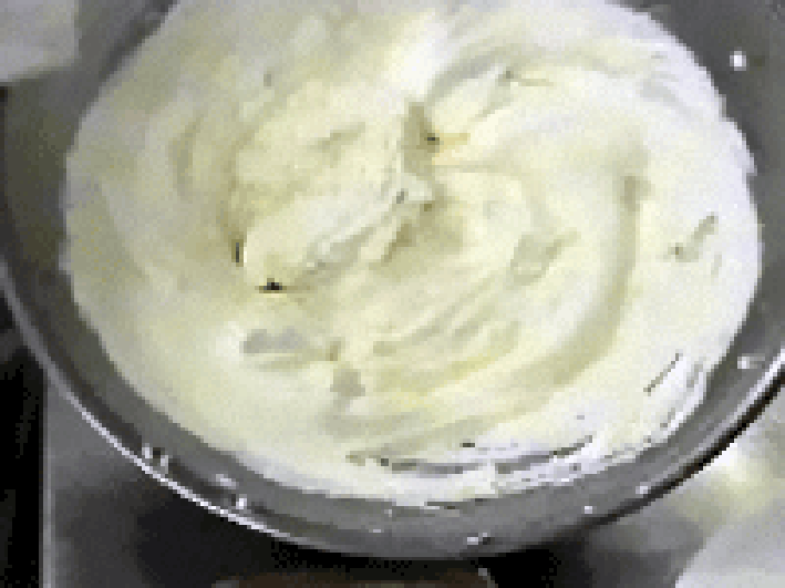 Bowl of chantilly cream