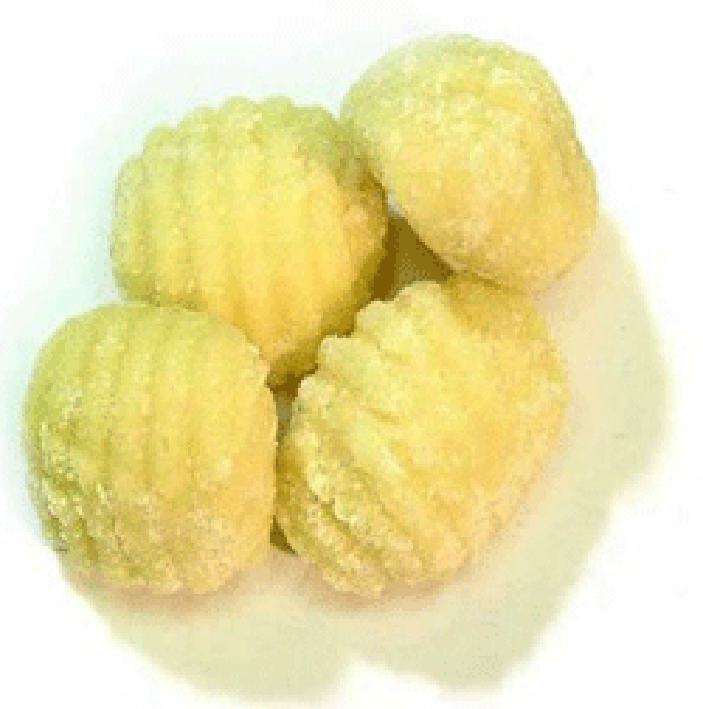 Four cooked potato gnocchi