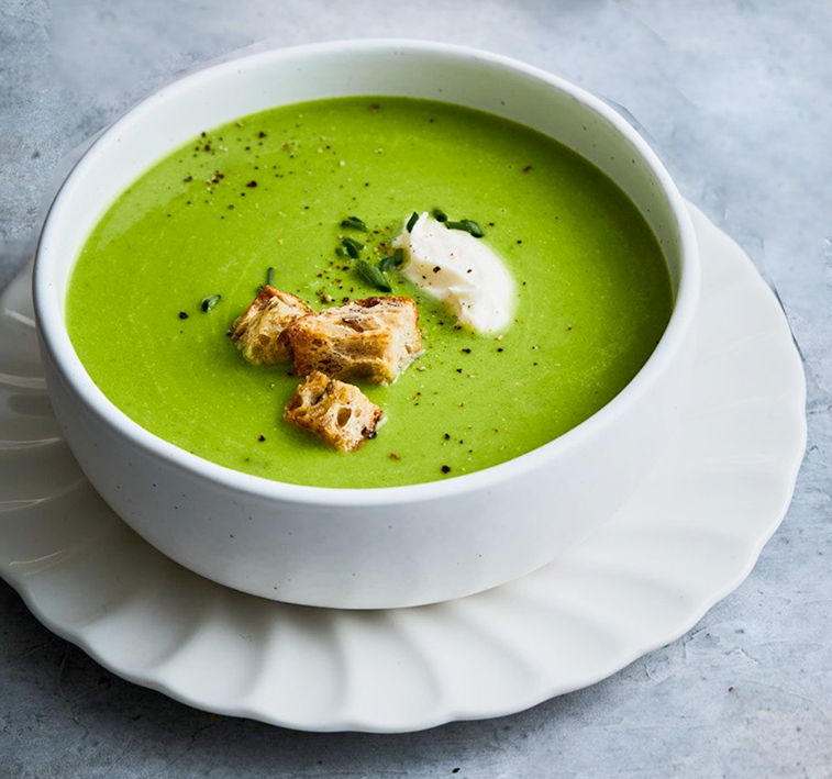 Potage St Germain: Green pea soup