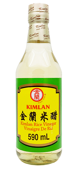 Bottle of commercial rice vinegar from China