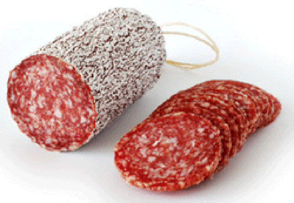 Salami, a type of pork meat charcuterie