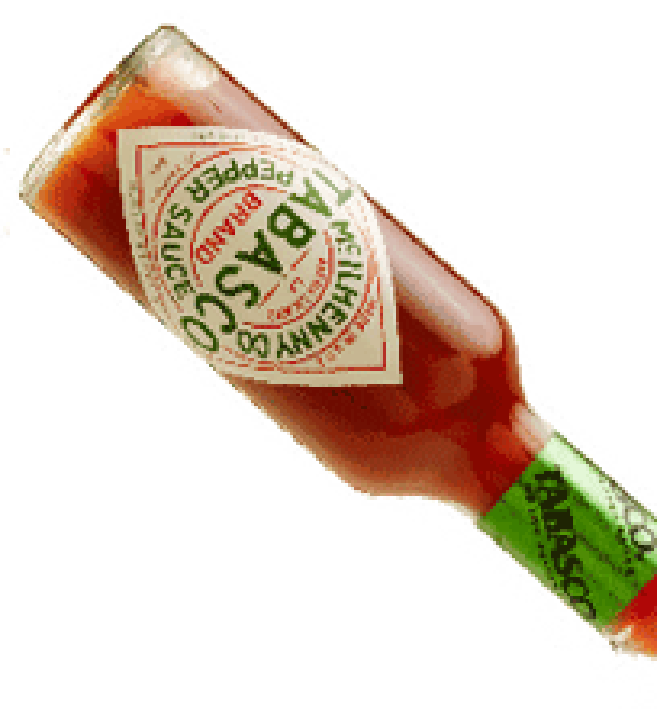 Bottle of Tabasco sauce