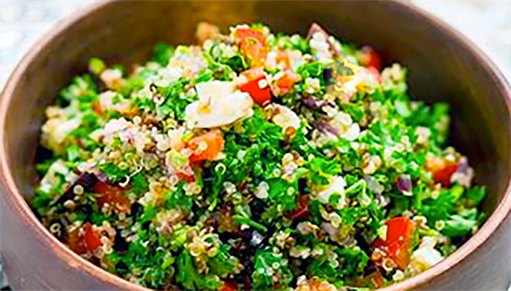 Tabbouleh salad, finished with parsley