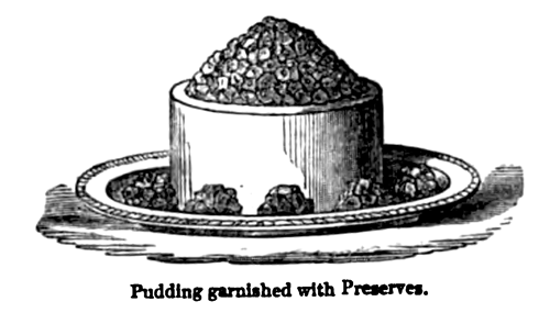 Eliza Acton Pudding Garnished with Preserves