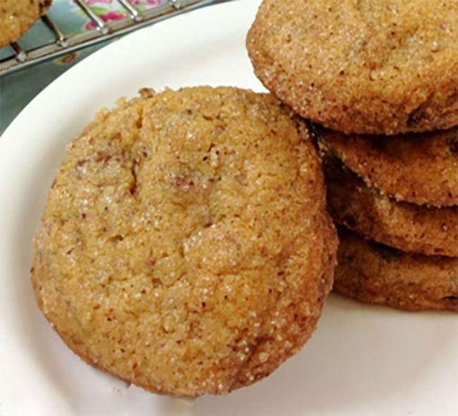 amish puff cookies arranged on a plate