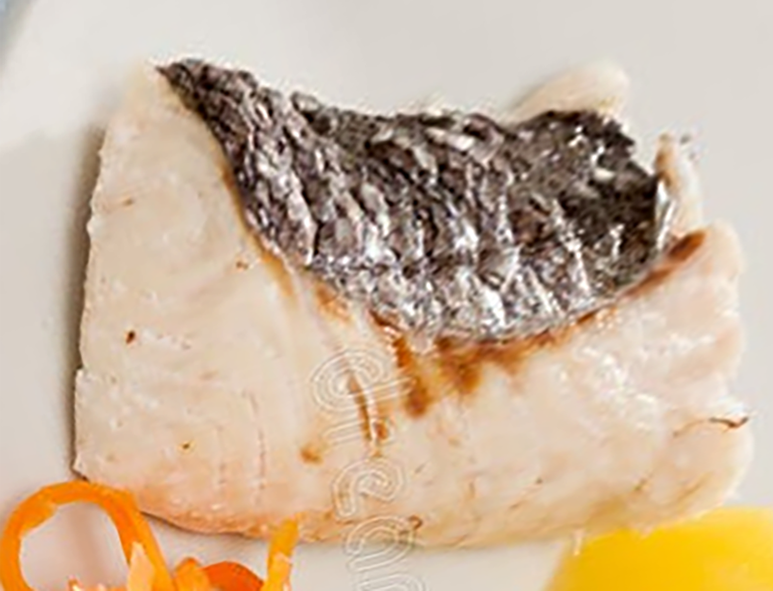 boiled whiting on a plate