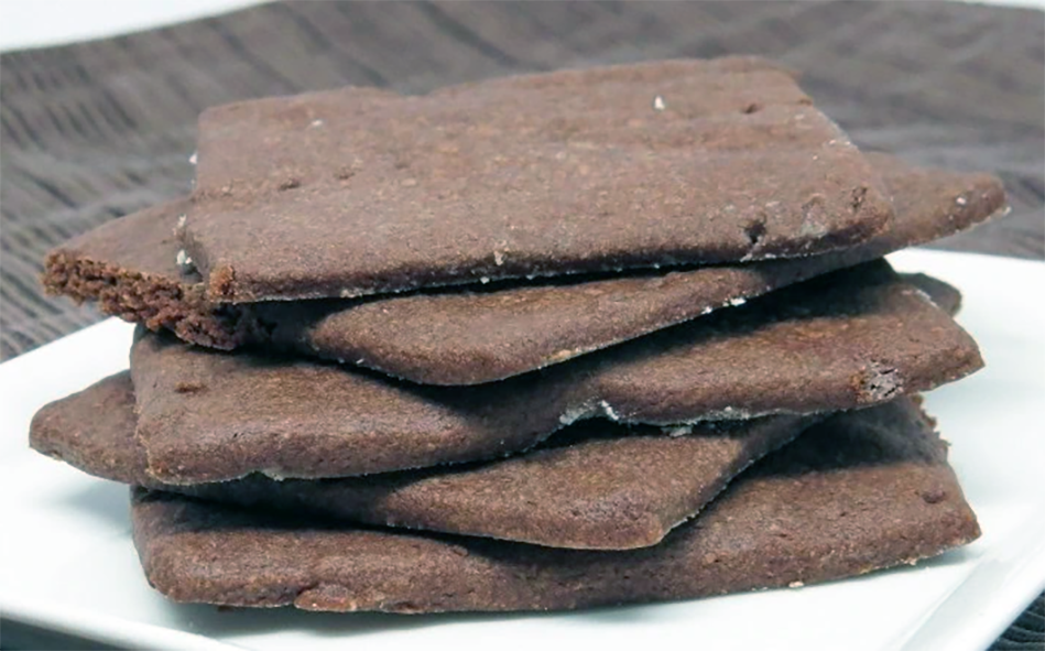 home-made graham crackers piled on a plate