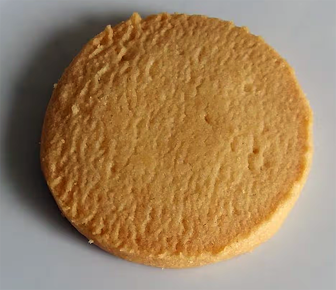 Devon flat biscuit on a plate