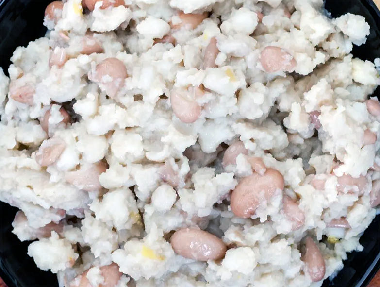 porridge of beans and maize meal in a bowl