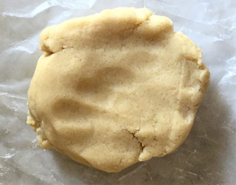sweet butter pastry on a sheet of greaseproof paper