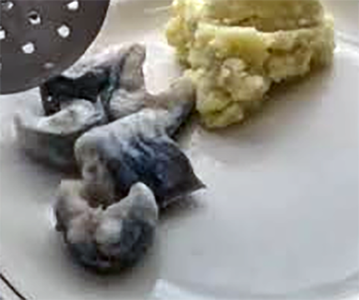 stewed eel with mashed potato