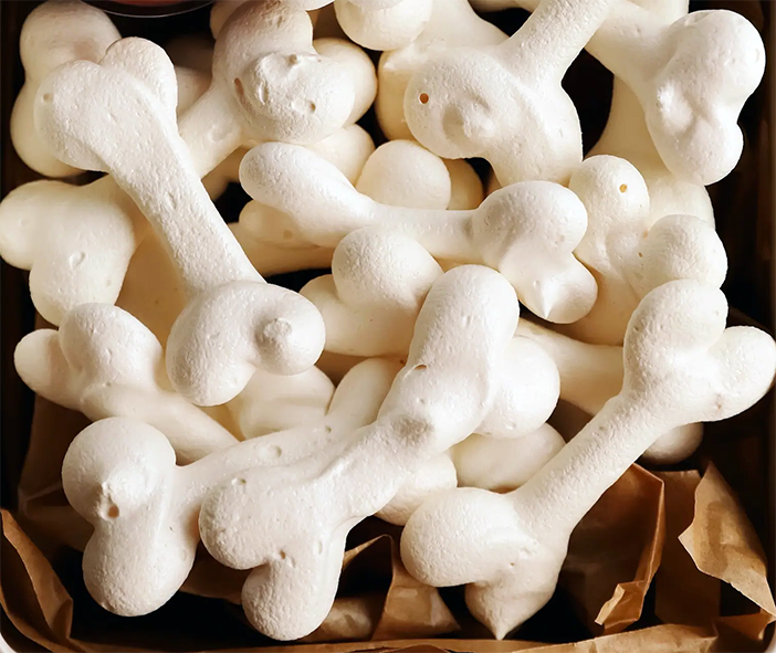 meringue bones in a box