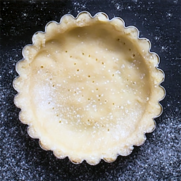French tartlet pastry in a tartlet mould