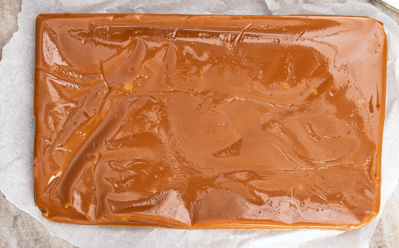 slab of peanut butter and golden syrup toffee