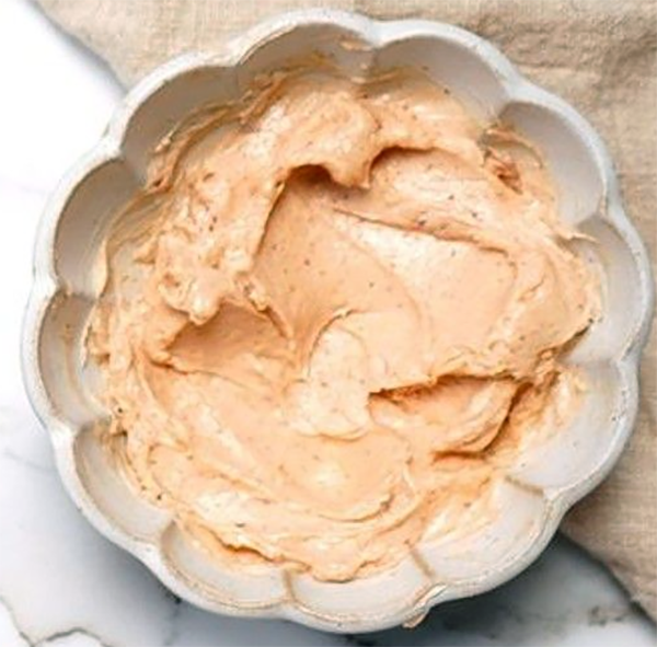 anchovy butter in a shallow dish