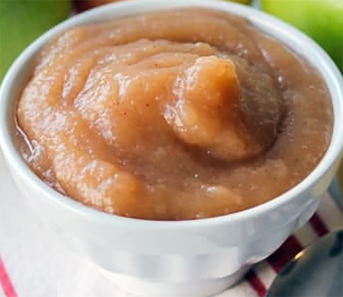 baked apple sauce in a small bowl