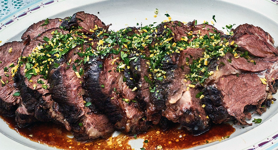 boeuf a la mode served sliced on a plate