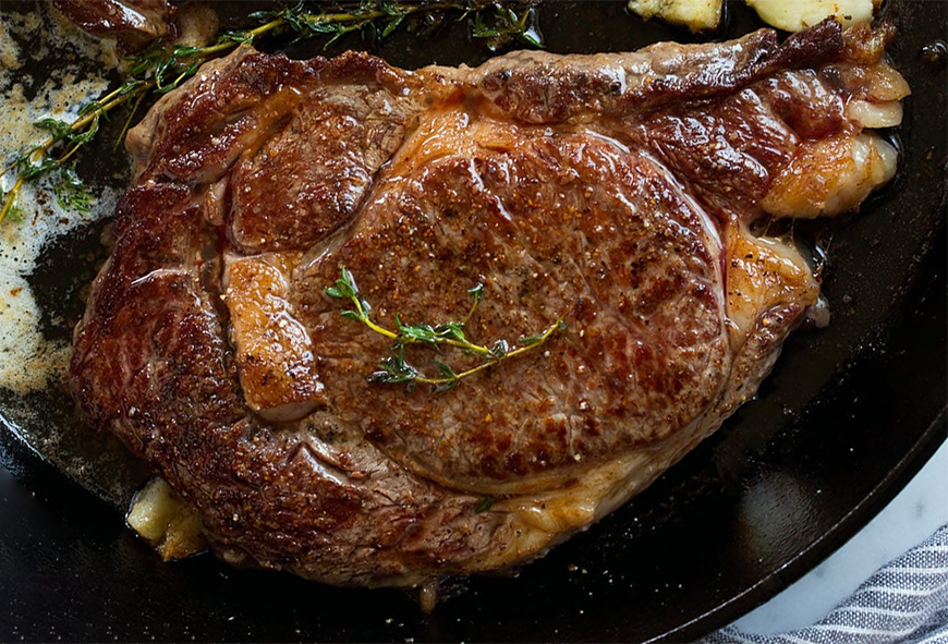 pan-fried beef steak