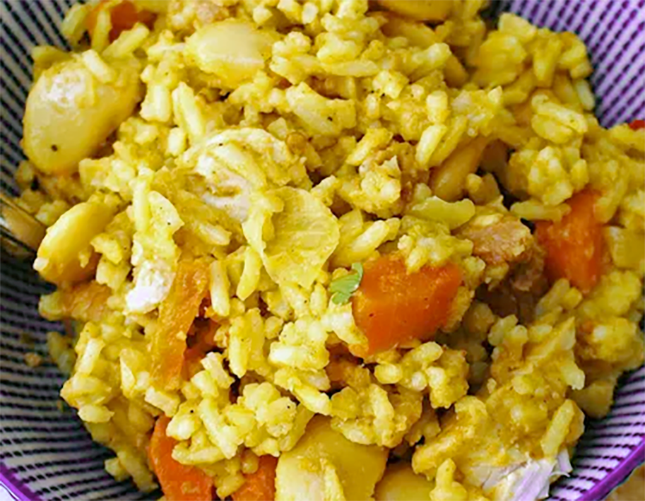 St Helena Plo served in a bowl