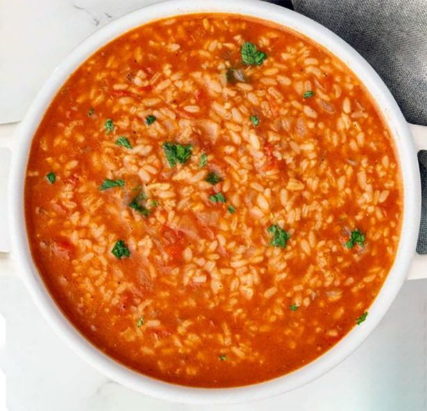 Portuguese tomato rice in a casserole dish