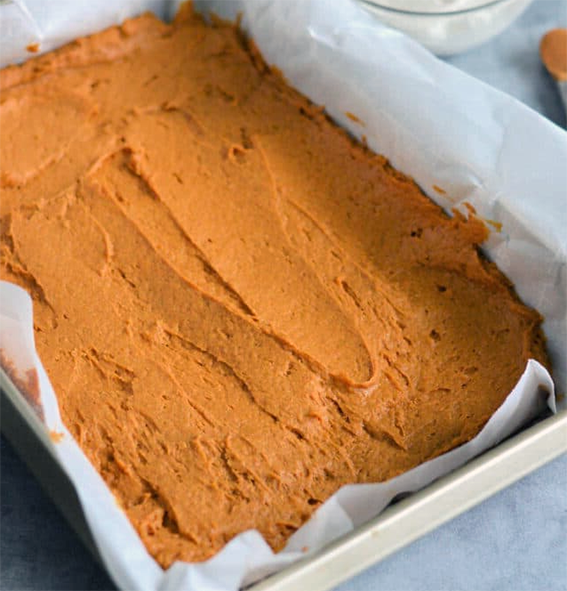 pumpkin nut cake with orange icing