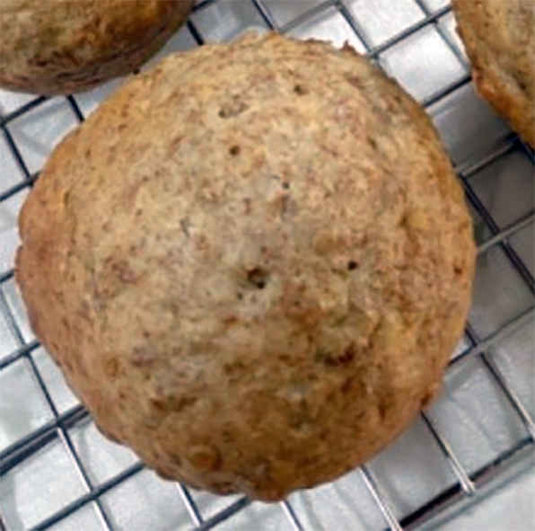 baked bran six week refrigerator muffin cooling on a wire rack