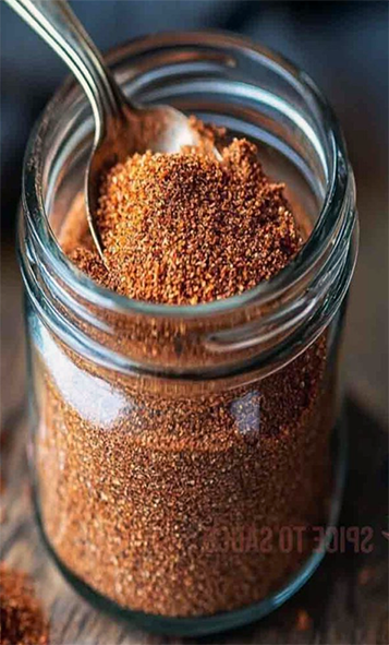 southern fried seasoning in a spice jar with a spoon