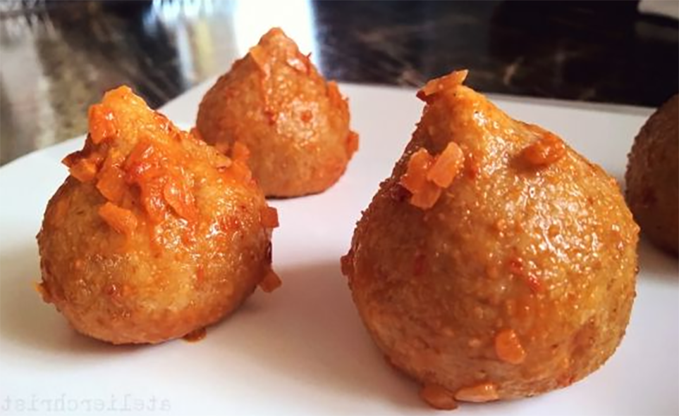 three bahki kufta served on a plate