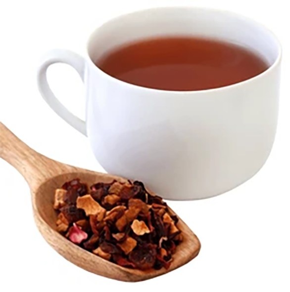 dried rose apple tea in a cup