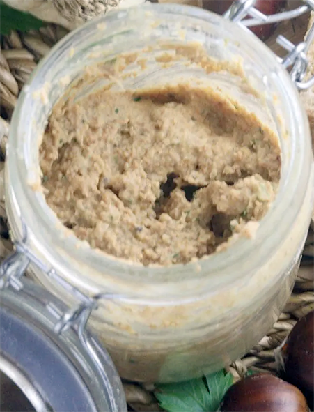 saffron milk cap pate in a click-top jar