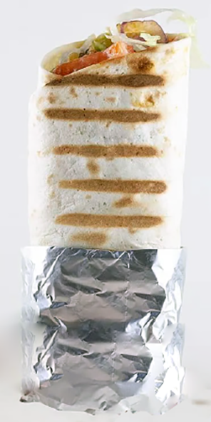 Turkish durum, a doner wrap part wrapped in foil