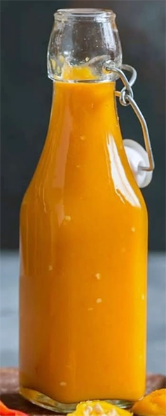 bottle of Bahamanian habanero hot sauce