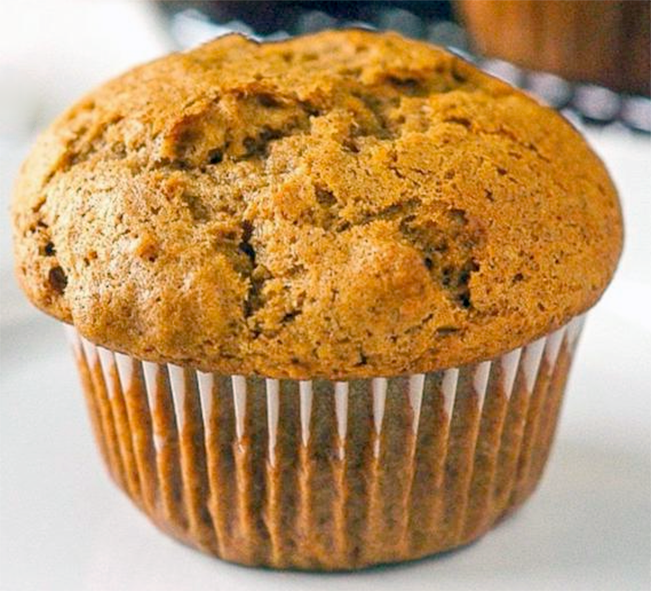 yam muffin on a white counter top