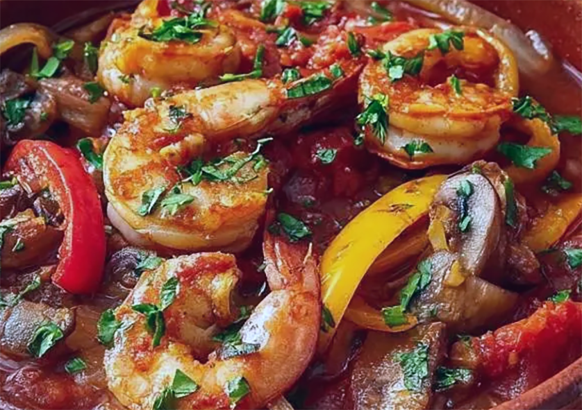 togolese prawn and bell pepper stew