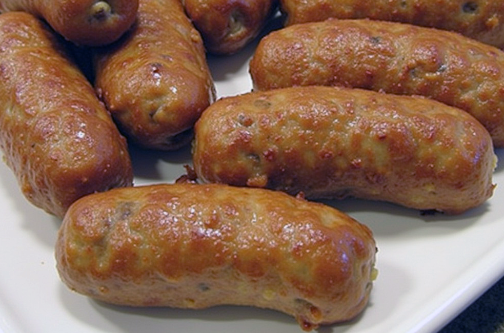 cooked boudin sausages on a plate