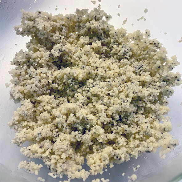 chia seed couscous in a bowl