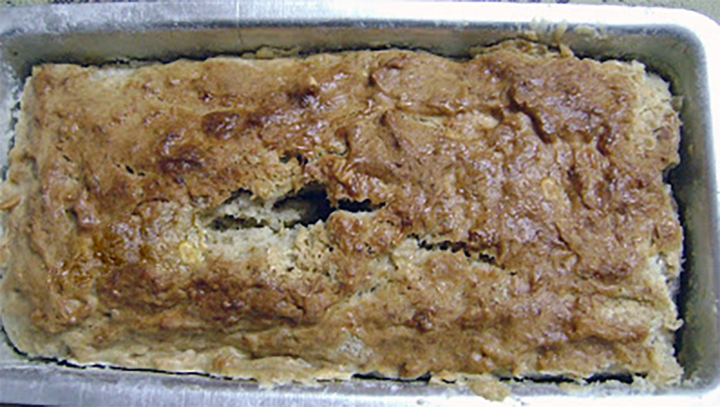 Chironji, Pumpkin Seed and Banana Bread in a loaf tin