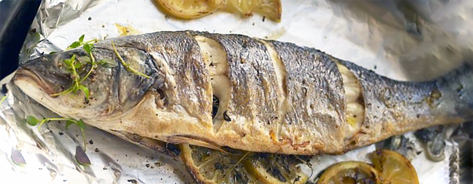 Roast bass.