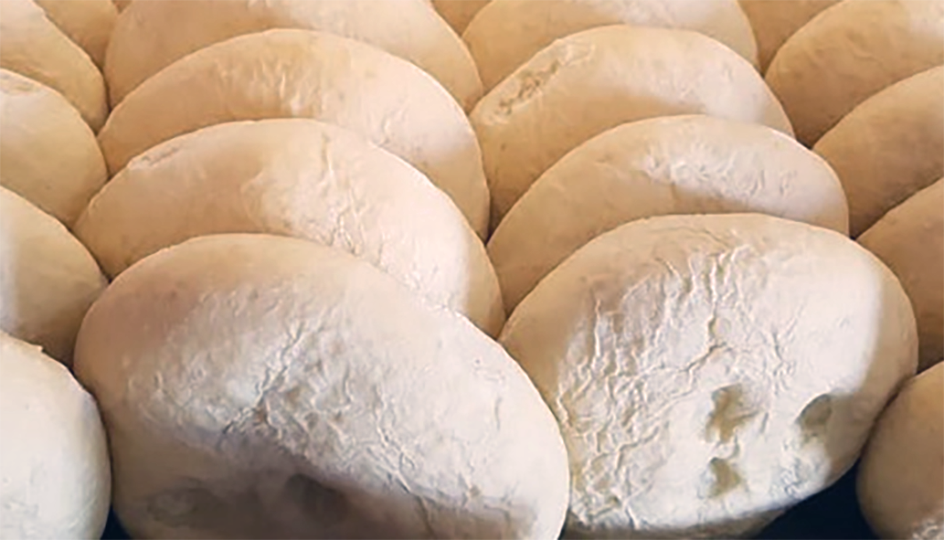 Guernesy biscuits stacked on their sides in a basket