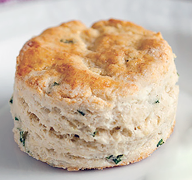 single herb scone on a plate